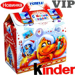 Сладкий подарок на Новый Год в жестяной упаковке весом 1200 грамм по цене 1762 руб в Махачкале