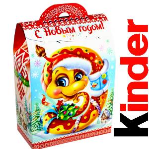 Детский подарок на Новый Год в жестяной упаковке весом 430 грамм по цене 1657 руб в Махачкале