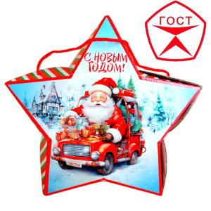 Детский подарок на Новый Год в жестяной упаковке весом 950 грамм по цене 1182 руб в Махачкале